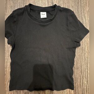 TNA Classic Black Ribbed baby Tee